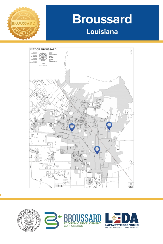 180.011 #2 Poster (City of Broussard Map) 24x36_ HI RES