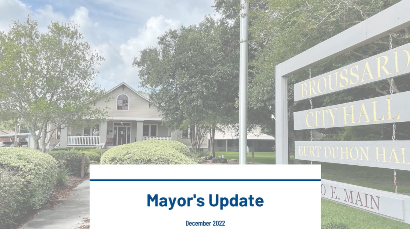 Mayor's Update December 2022