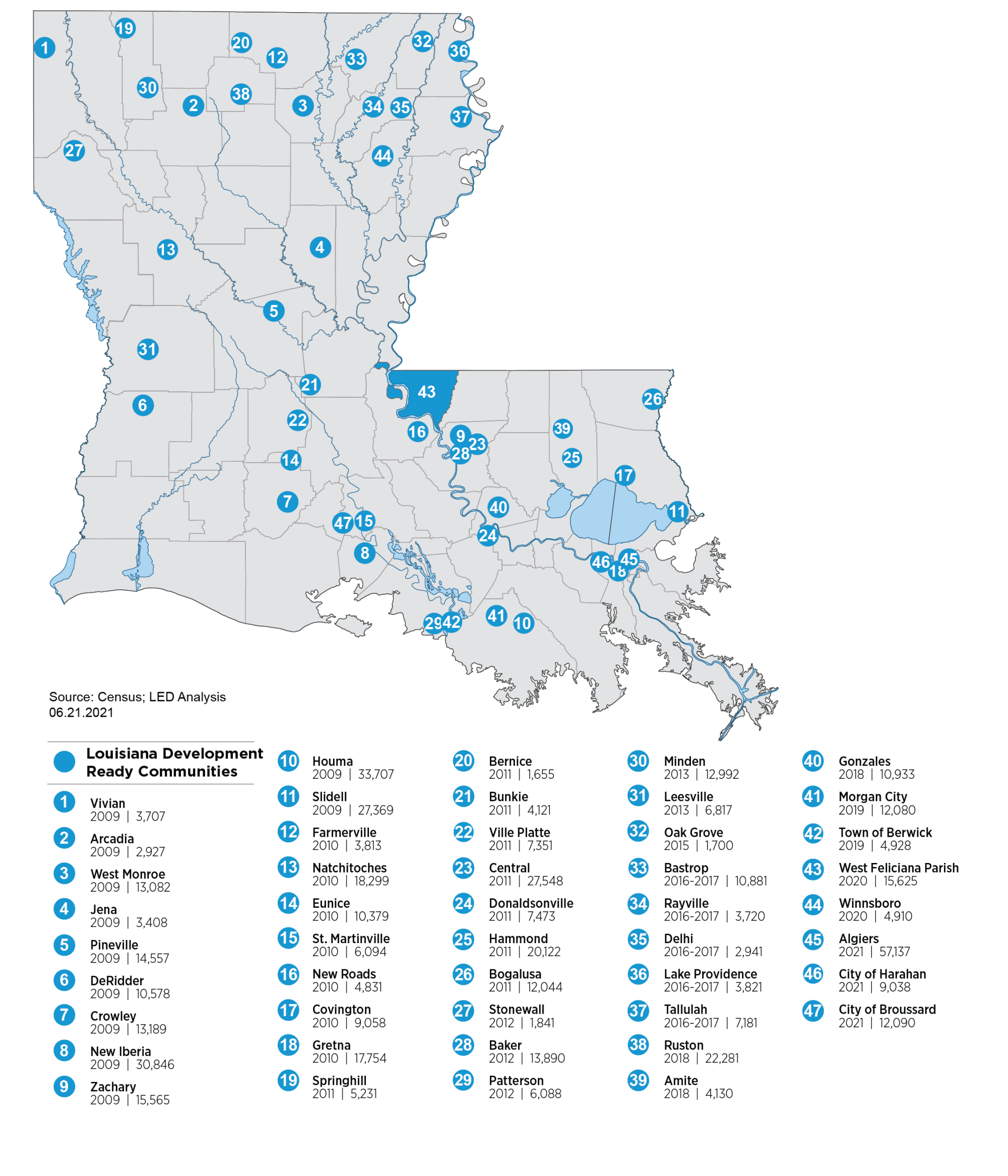 Louisiana Map - LDRC Community Map 062121