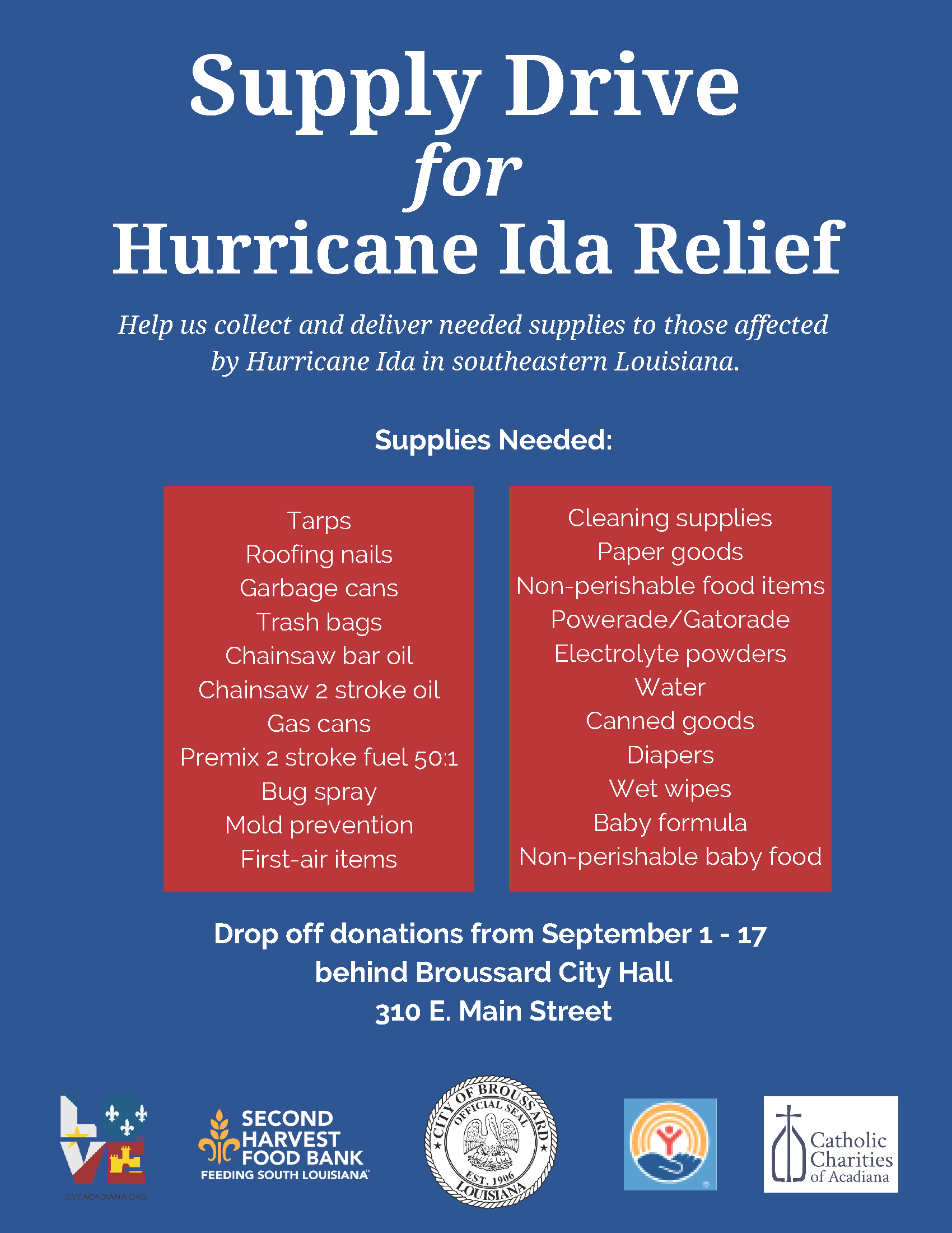 Supply Drive Flyer